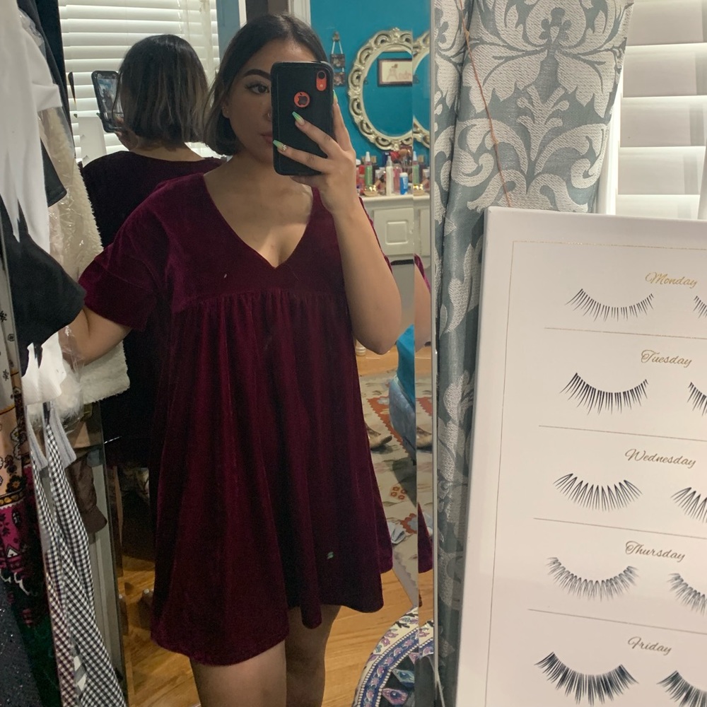 Pretty little thing velvet t shirt dress!